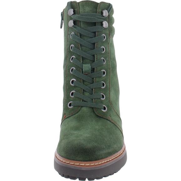 Naturalizer Womens Callie 2 Green Suede Pump Combat Lace-Up Heels Shoes NWT - Picture 3 of 3